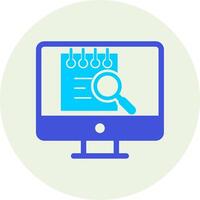 File Search Computer Vecto Icon vector