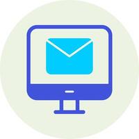 Computer Email Vecto Icon vector