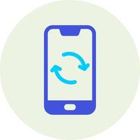 Smartphone Data Sync Vecto Icon vector