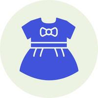 Baby Girls Dress Vecto Icon vector