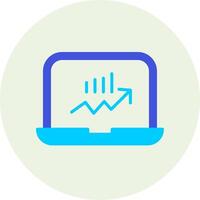 Stocks Monitoring Vecto Icon vector