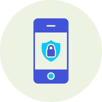 Mobile Security Vecto Icon vector