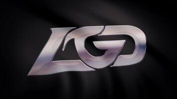 Animation von Flagge mit Symbol von Cybergaming psg. lgd. redaktionell Animation video