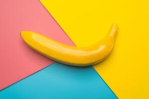 banana on color background photo