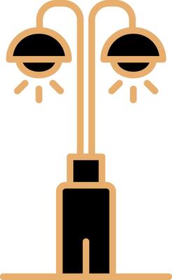 Park Lamp Vecto Icon
