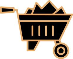 Wheelbarrow Vecto Icon vector