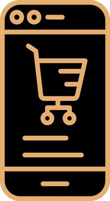Online Phone Marketing Vecto Icon