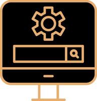 Computer Search Engine Vecto Icon vector