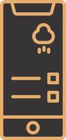 Phone Weather Forcast Vecto Icon vector