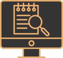 File Search Computer Vecto Icon vector