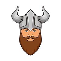 nórdico vikingo asaltante mascota cabeza diseño vector