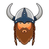 Viking Conqueror Head Mascot vector