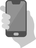 Hands holding mobile phone Vecto Icon vector