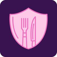 Cutlery Shield Vecto Icon vector