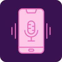 Mobile Voice Assistant Vecto Icon vector