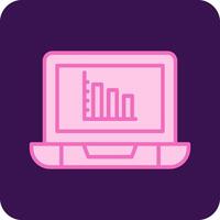 Online Bar Chart Vecto Icon vector