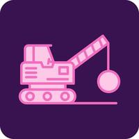 Demolition Truck Vecto Icon vector