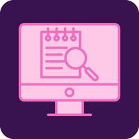 File Search Computer Vecto Icon vector