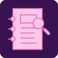 Notepad Search Vecto Icon vector