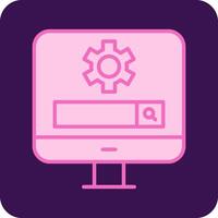 Computer Search Engine Vecto Icon vector