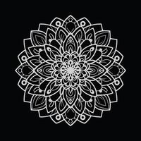 silver mandala vector