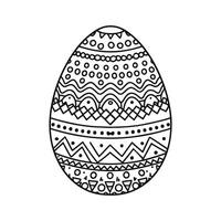 easter egg coloring pages for kids vector