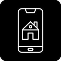 teléfono inteligente casa controlar vecto icono vector