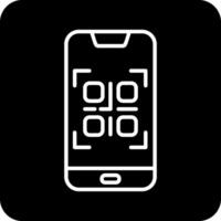 Smartphone QR Code Vecto Icon vector