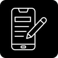 Smartphone Notepad Vecto Icon vector