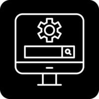 Computer Search Engine Vecto Icon vector