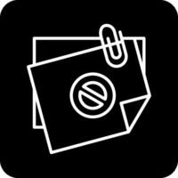 Sticky Notes Ban Vecto Icon vector