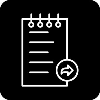 Notes Forward Vecto Icon vector