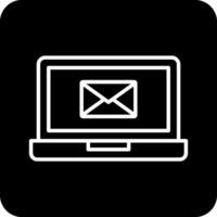 Email Laptop Vecto Icon vector