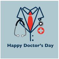 Happy doctor's day simple design vector ideas