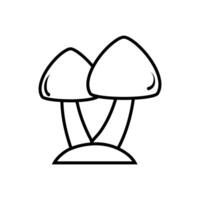 Mushroom vector icon. food illustration sign. fungus symbol or logo.