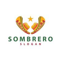 sombrero sombrero logo sencillo mexicano festival sombrero diseño modelo ilustración vector