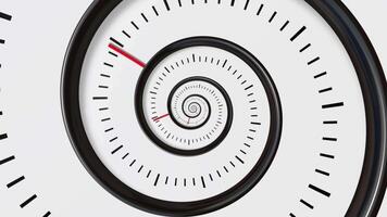 Moving time spiral. Spiral Clock Seamless Infinite Zoom Motion Background. Time Abstract. Infinity Clock video