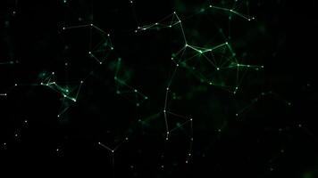 Abstract background of technology network. Technology network seamless loop background. Animation of rotation and flying abstract lines and flicker dots linking network. Animation of seamless loop. video