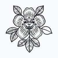 diablo de vida ilustración logo plantilla, tatuaje diseño, impresión etc vector