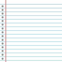 Lined paper from a notebook vector