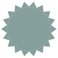 Starburst badge shape, burst wave star, price label sticker vector