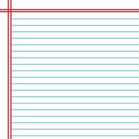 Lined paper from a notebook vector