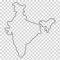 India mapa vector símbolo diseño