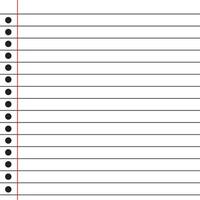 Lined paper from a notebook vector