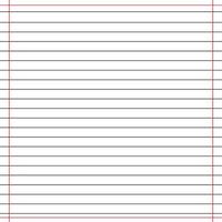 Lined paper from a notebook vector