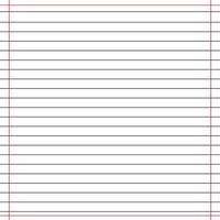 Lined paper from a notebook vector