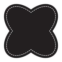Starburst badge shape, burst wave star, price label sticker vector