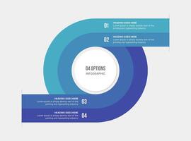 cuatro opciones pasos circulo infografía modelo diseño vector