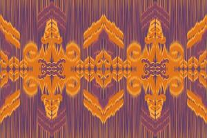 Abstract tribal ikat fabric pattern made from Asian geometric shapes. vector