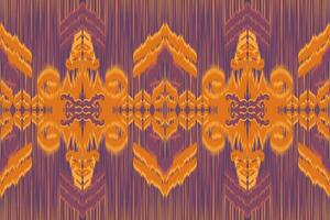 Abstract tribal ikat fabric pattern made from Asian geometric shapes. vector